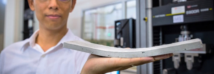 conflexpave, singamore, Nanyang Technological University, flexible concrete, lighter concrete, precast concrete slabs, more sustainable concrete, more durable concrete