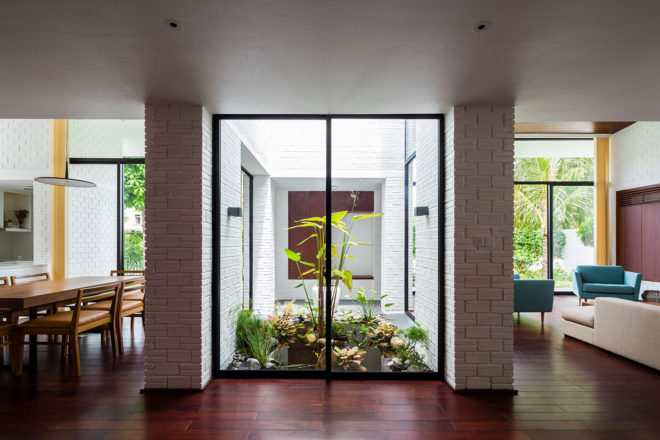 vietnam, Vo Trong Nghia Architects, nha trong, green roof, brick home, daylight, natural light, tile roof, landscape architecture
