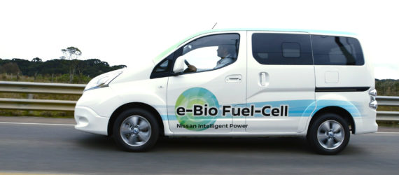nissan, nissan e-Bio fuel cell prototype, fuel cell, fuel cell vehicle, nissan e-nv200, ethanol, ethanol-blended water, Rio 2016 Olympics, electric car, green car, electric motor