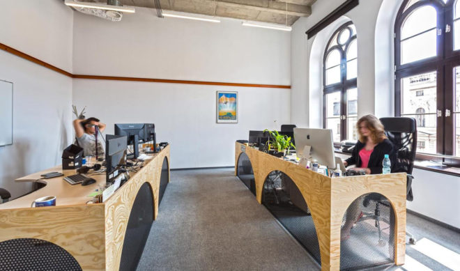 Opera Software headquarters, green headquarters, Poland, Mode:lina Architekci, office space, from recycled materials, green design, interior design, reused materials
