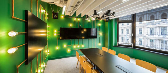 Opera Software headquarters, green headquarters, Poland, Mode:lina Architekci, office space, from recycled materials, green design, interior design, reused materials