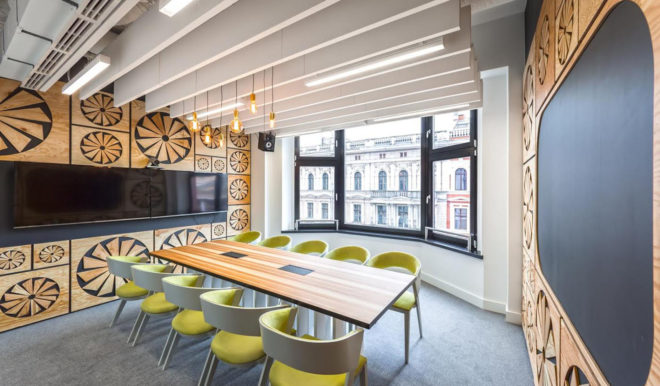 Opera Software headquarters, green headquarters, Poland, Mode:lina Architekci, office space, from recycled materials, green design, interior design, reused materials