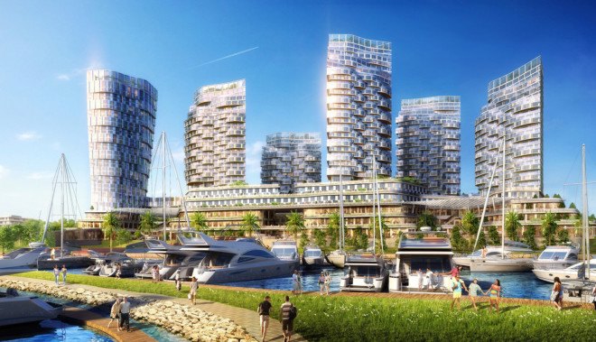 turkey, istanbul, pearl of istanbul, forum studio, man-made islands, marina, high-rise buildings, skyscraper, hotel, apartments, tourist destination
