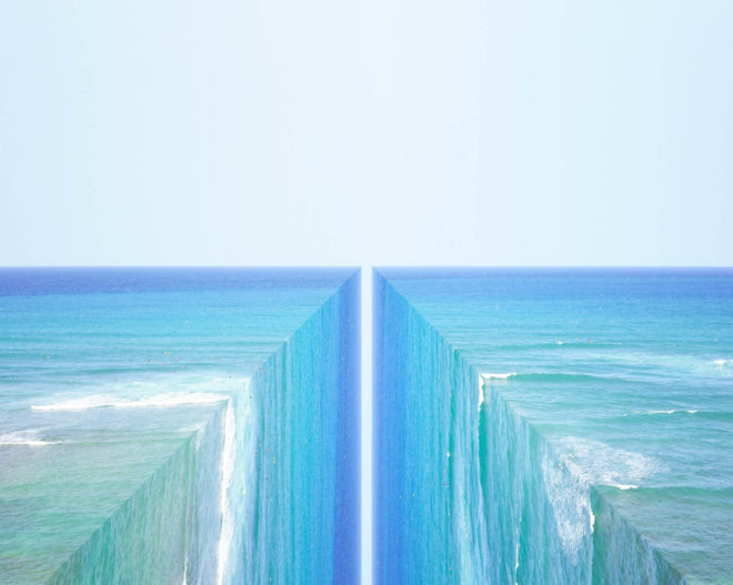 petey ulatan, digital art, cubic landscapes, cube shaped world, digital images, image editing, science fiction