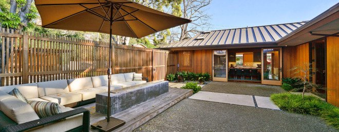 Glasshouse home maintenance, Glasshouse, mid-century house, green remodel, green renovation, Piedmont, LEED Platinum-certified house, LEED Platinum certification, recycled building materials, natural building materials, PV film, photovoltaic thin film, solar power, rainwater harvesting