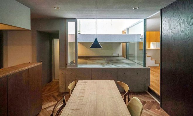 Puddle house, Japan, rainwater collection, rainwater, Masaki Yoneda, green architecture, rainfall, James Turrell, Japan, natural light