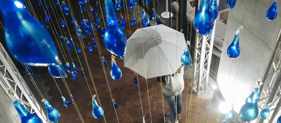 Rain Interactive in Kaohsiung by Luzinterruptus, Pier-2 Art Center and Luzinterruptus, Rain Interactive at Pier-2 Art Center, environmental art installation in Taiwan, condom art installation