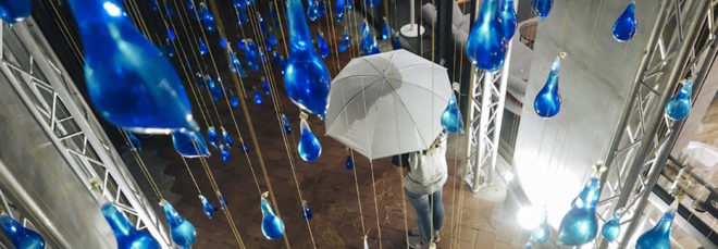 Rain Interactive in Kaohsiung by Luzinterruptus, Pier-2 Art Center and Luzinterruptus, Rain Interactive at Pier-2 Art Center, environmental art installation in Taiwan, condom art installation