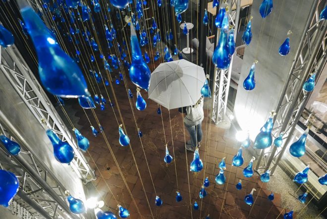Rain Interactive in Kaohsiung by Luzinterruptus, Pier-2 Art Center and Luzinterruptus, Rain Interactive at Pier-2 Art Center, environmental art installation in Taiwan, condom art installation