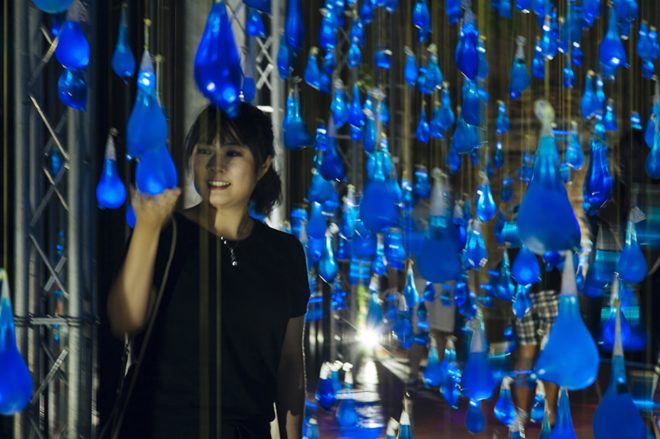 Rain Interactive in Kaohsiung by Luzinterruptus, Pier-2 Art Center and Luzinterruptus, Rain Interactive at Pier-2 Art Center, environmental art installation in Taiwan, condom art installation
