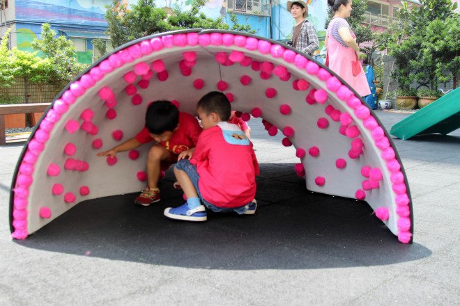 Re-create Taipei by Basurama, World Design Capital Taipei projects, World Design Capital project by Basurama, Basurama and AGUA Design, Basurama and City Yeast, trash into playgrounds, playgrounds made from trash, playgrounds with recycled materials