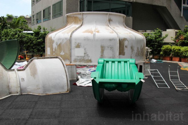 Re-create Taipei by Basurama, World Design Capital Taipei projects, World Design Capital project by Basurama, Basurama and AGUA Design, Basurama and City Yeast, trash into playgrounds, playgrounds made from trash, playgrounds with recycled materials