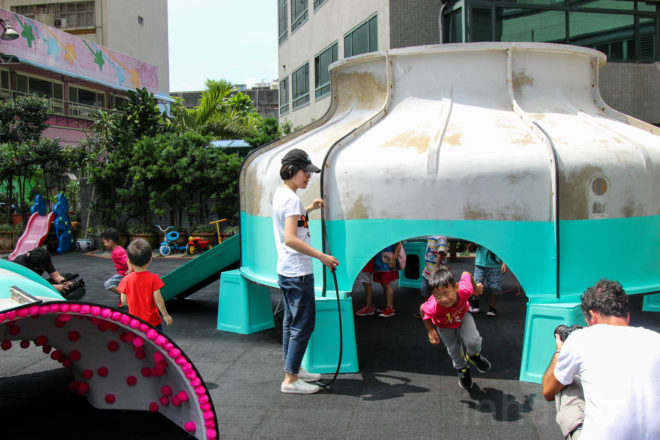 Re-create Taipei by Basurama, World Design Capital Taipei projects, World Design Capital project by Basurama, Basurama and AGUA Design, Basurama and City Yeast, trash into playgrounds, playgrounds made from trash, playgrounds with recycled materials