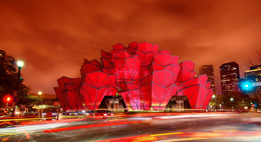 Vasily Klyukin, Rose Pavilion, glass pavilion, pavilion, green museum, interior lighting, green architecture