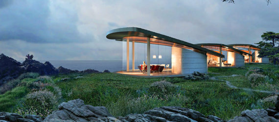 Sea Song residence in Big Sur, Form4 Architecture, net-zero house in Big Sur, house with xeriscape, house with self-cleaning glass