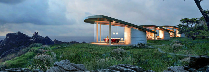 Sea Song residence in Big Sur, Form4 Architecture, net-zero house in Big Sur, house with xeriscape, house with self-cleaning glass