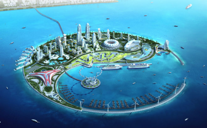 South Sea Pearl Eco-Island, South Sea Pearl Eco-Island competition, South Sea Pearl Eco-Island by Diller Scofidio + Renfro, South Sea Pearl Eco-Island Haikou, Hainan artificial islands, China artificial islands