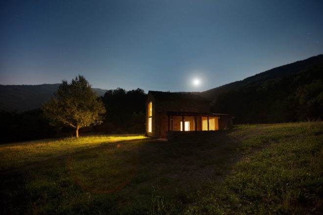 Stone Cottage by Studio Contini, off grid summer retreat, off grid cottage in Tuscany, farmhouse renovation project, solar powered summer cottage