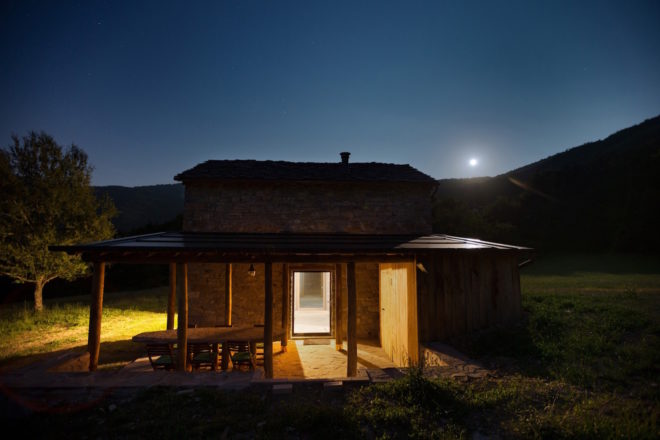 Stone Cottage by Studio Contini, off grid summer retreat, off grid cottage in Tuscany, farmhouse renovation project, solar powered summer cottage