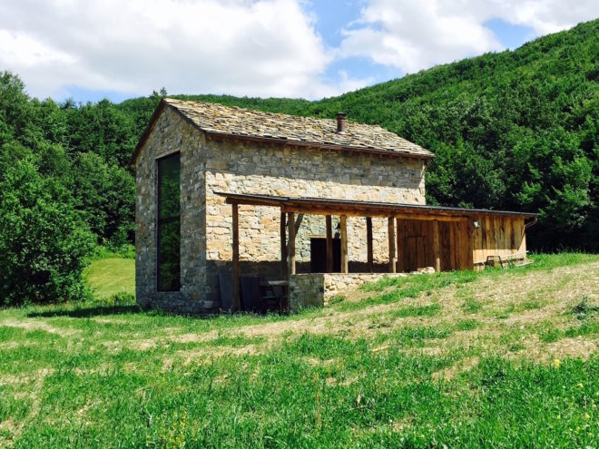 Stone Cottage by Studio Contini, off grid summer retreat, off grid cottage in Tuscany, farmhouse renovation project, solar powered summer cottage