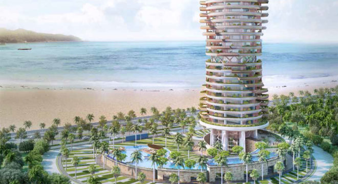 Studio Prescient, vertical garden, residential tower, Abu Dhabi, garden apartments, vertical living, green architecture