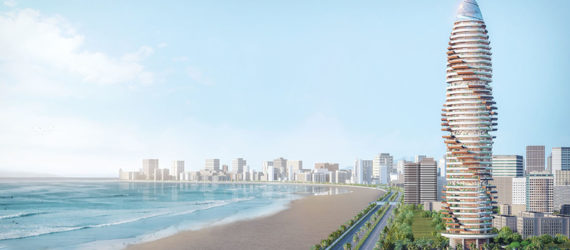 Studio Prescient, vertical garden, residential tower, Abu Dhabi, garden apartments, vertical living, green architecture