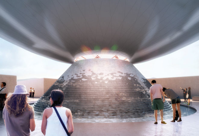 The Clear Orb, LAGI 2016: Santa Monica, Clear Orb Santa Monica, land art generator initiative competition, LAGI 2016, energy-generating orb, solar-powered orb, orb that makes clean drinking water, gleaming sphere Santa Monica