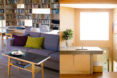 garage converted to library, garage conversions, Tjøme garage library conversion by NOMA Architects, tree-house like library, floor to ceiling bookshelves