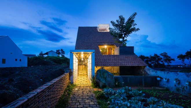 Uncle's House, Vietnam, 3 Atelier, interior garden, natural ventilation, green architecture, vegetables, traditional building materials, traditional architecture