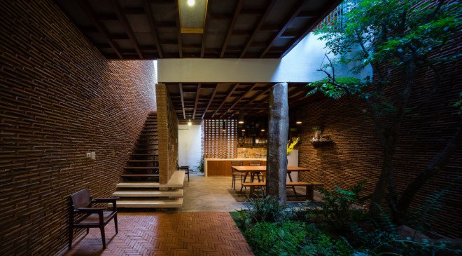 Uncle's House, Vietnam, 3 Atelier, interior garden, natural ventilation, green architecture, vegetables, traditional building materials, traditional architecture