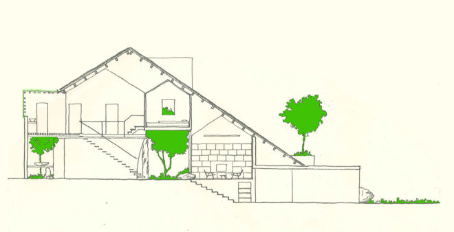 Uncle's House, Vietnam, 3 Atelier, interior garden, natural ventilation, green architecture, vegetables, traditional building materials, traditional architecture