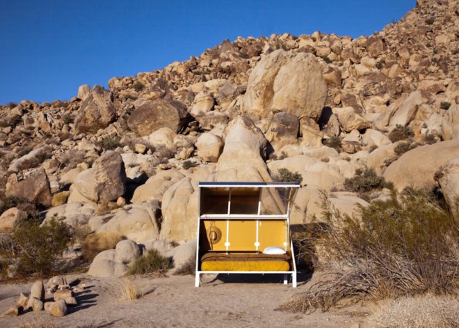 Andrea Zittel, Wagon Station Encampment, composting toilet, open air shower, off grid artist residency, artist residency, camping pod, pod architecture, Joshua Tree, Wagon Station, A-Z Wagon Station