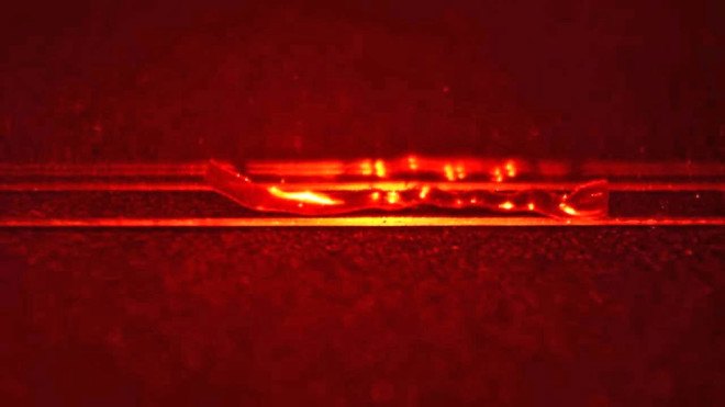 caterpillars, caterpillar robot, laser beams, university of warsaw, soft robots, animal inspired robots, robotics, robot design,light sensitive materials, light controlled robot