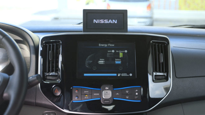 nissan, nissan motor co, electric vehicles, fuel cell vehicles, bio fuel cell,nissan e-Bio fuel cell prototype, prototype vehicles, bio-ethanol