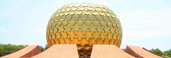 Auroville, India, Mirra Alfassa, Sri Aurobindo, utopia, Auroville architecture, Auroville design, community, international community