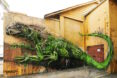 Big Trash Animal by Bordalo II, environmental street art, upcycled trash into animals, recycled trash animals, recycled trash animal art, animal trash art, environmental destruction expressed through art