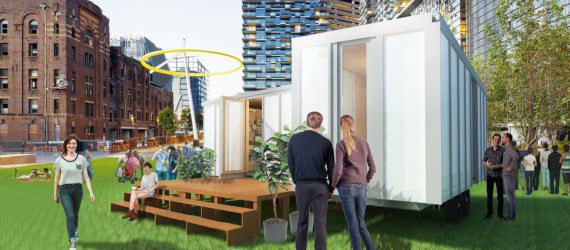 Alex Symes, Big World Homes, Big World Homes by Alex Symes, off-grid home, tiny home, tiny house, flat-pack house, off-grid flat-pack house, Sydney Architecture Festival, Chuffed campaign architecture
