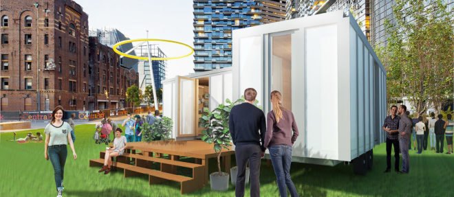Alex Symes, Big World Homes, Big World Homes by Alex Symes, off-grid home, tiny home, tiny house, flat-pack house, off-grid flat-pack house, Sydney Architecture Festival, Chuffed campaign architecture