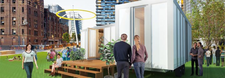 Alex Symes, Big World Homes, Big World Homes by Alex Symes, off-grid home, tiny home, tiny house, flat-pack house, off-grid flat-pack house, Sydney Architecture Festival, Chuffed campaign architecture