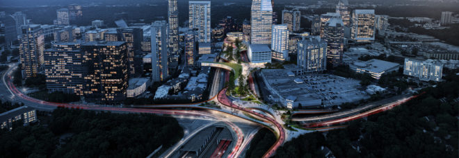 buckhead, buckhead park, buckhead park over ga400, rogers partners, nelson byrd waltz, atlanta architecture, elevated park, raised park, urban park, atlanta parks