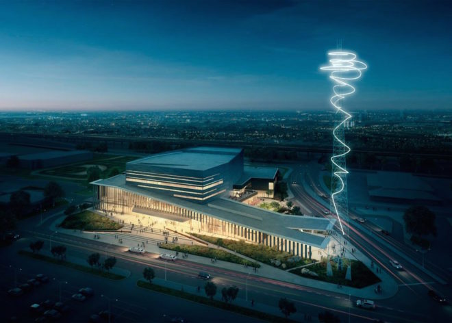 Buddy Holly Hall of Performing Arts by Diamond Schmitt Architects, Texas landscape inspired architecture, Lubbock architecture, Buddy Holly architecture, concert hall in Lubbock
