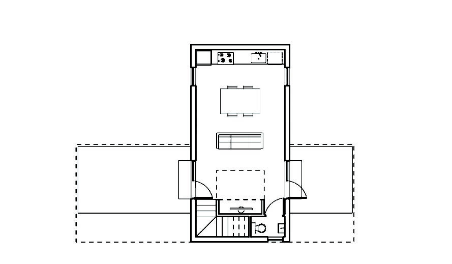 Cantilever House, prefab house, Little Rock, affordable housing, prefab home, Arkansas, modular house, modular design, prefab, roof deck, lightweight structure