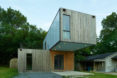 Cantilever House, prefab house, Little Rock, affordable housing, prefab home, Arkansas, modular house, modular design, prefab, roof deck, lightweight structure