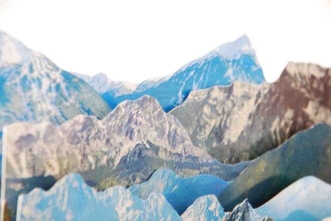 Caterina Rossato, vintage postcards art, paper cutouts, imaginable landscapes, remixing landscapes, Dèja vu, Greetings, Remapping Landscape