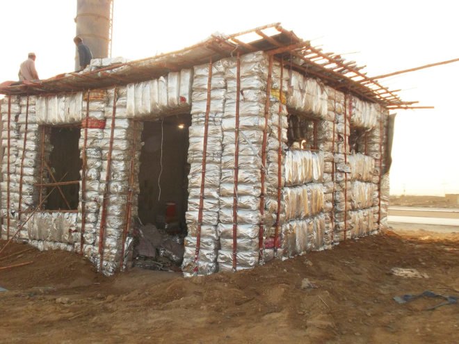 Nargis Latif, Gul Bahao, chandi ghar, silver house, plastic, plastic waste, plastic pollution, plastic home, plastic homes, recycling, recycled plastic, recycled bricks, plastic bricks, plastic brick home, plastic brick homes