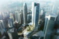 Chongqing Xinhua Bookstore Group Jiefangbei Book City Mixed-use Project, Mountain City, China, Aedas, mixed-use tower, mixed-use development, green architecture, sky plaza, public plaza, green terrace