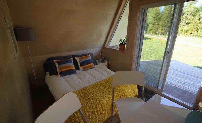 The Little Cabin Company, The Cobby tiny cabin, tiny house, glamping, tiny house, tiny spaces, sustainably harvested wood, LEDs, green lighting, camping, green architecture
