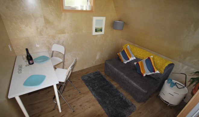 The Little Cabin Company, The Cobby tiny cabin, tiny house, glamping, tiny house, tiny spaces, sustainably harvested wood, LEDs, green lighting, camping, green architecture