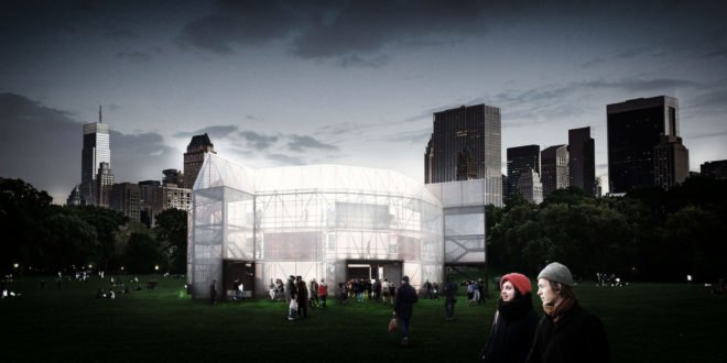 Globe Theater, Container Globe, William Shakespeare, Perkins Eastman, Michael Ludvik , Arup, shipping containers, mobile theater, prefab structure, Detroit, metal mesh, performance spaces, green architecture