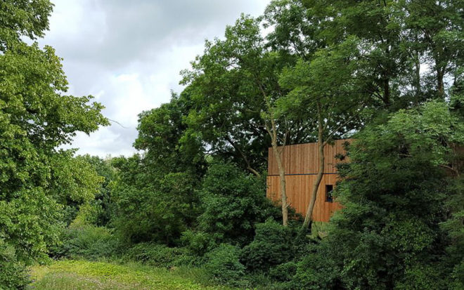 Dursley treehouse, Millar + Howard Workshop, England, building permit, Passive House certification, Passive House, treehouse, protected area, green architecture